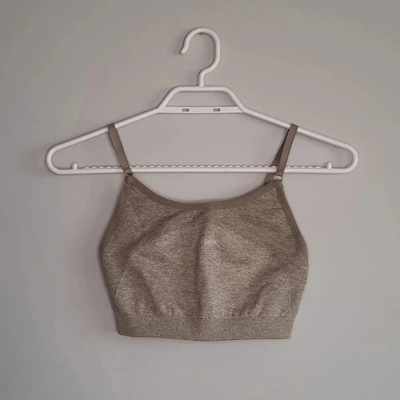 Gymshark Flex Strappy Seamless Women's Grey Sports Bra Adjustable Straps - Picture 2 of 10